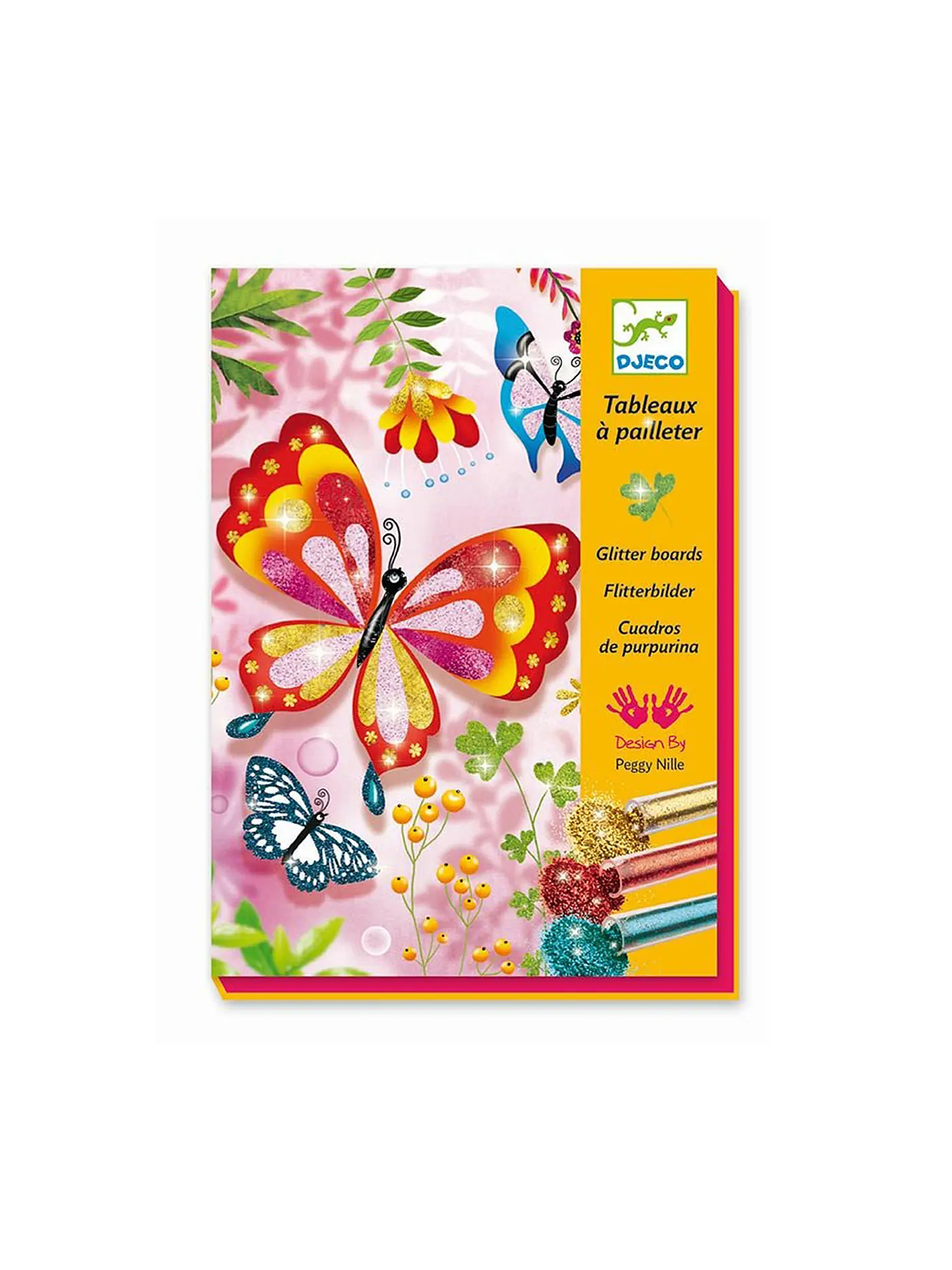 DJECO | Bastel-Set - Flitterbilder - Glitter Butterflies | 